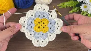 💯💥dünya nın en güzel ve kolay kare motifi / tek motifli bebek battaniyesi / crochet baby blanket
