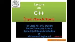 Class & Object