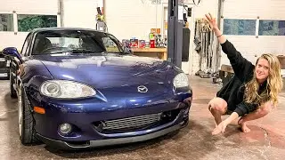 Transforming my girlfriends turbo miata!