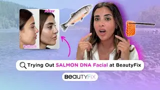 Trying the Kim Kardashian SALMON DNA Facial! *results at the end*| BeautyFix
