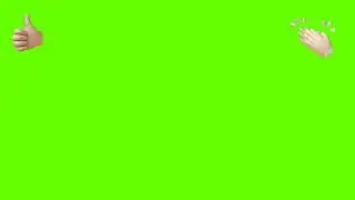 Clap Hands and Thumbs Up Emoji Green Screen  👍 👏