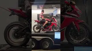 Honda CBR shoots Flames on the Dyno!!