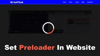 How to Add Preloader in Website Using HTML CSS and JavaScript With Code | Preloader in HTML Page