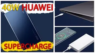 External battery for laptop. Huawei 12000mAh 40W SuperCharge Power Bank.