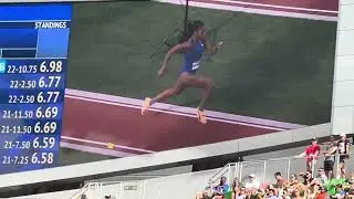 Tara Davis-Woodhall WINNING LONG JUMP  (7.00m; 22’ 11¾’’) 2024 U.S. Olympic Trials Women’s Long Jump