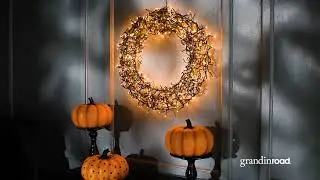 600-light Halloween Wreath | Grandin Road