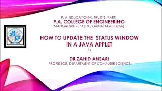 Java Applet Part-5 How to Update a Status Window?