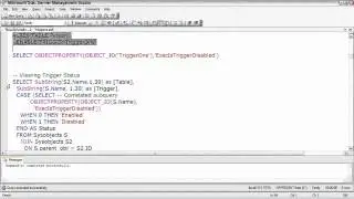 SQL Server  Disabling Triggers