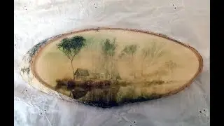 Sawn wood decoupage. Wood decoration