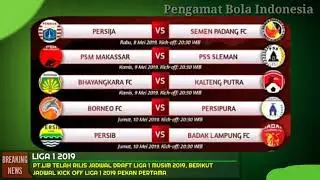Update!!! Jadwal gojek liga 1 2019 