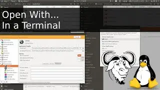 Linux freedesktop Shortcuts and Gnome Open With, output in terminal