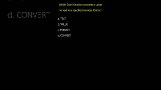 Which Excel function converts a value to text in a specified number format