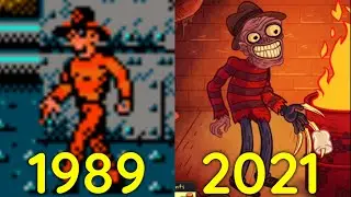 Evolution of Freddy Krueger in Games 1989-2021
