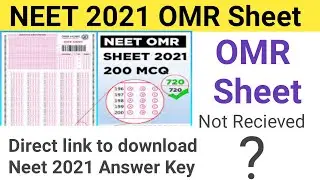NEET Answer Key 2021|OMR Response Sheet Released|Direct Link to download the Answer key of Neet 2021