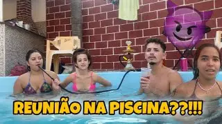 REUNIÃO NA PISCINA/ A MORADORA PASSOU DOS LIMITES??!!!