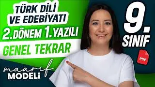 9.sınıf edebiyat 2. dönem  1. yazılı genel tekrar 📂PDF