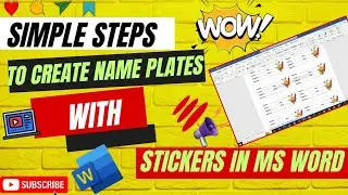 🌟 Simple Steps to Create Name Plates with Stickers in MS Word .