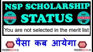why i am not selected in nsp merit list you are not selected in the merit list nsp solution