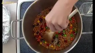 Making SKITTLE POPCORN?!