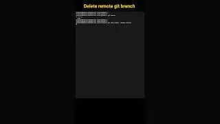 How to delete remote git branch 
