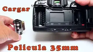 Cargar rollo de película 35mm en una Minolta Maxxum 700si