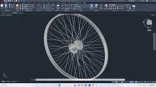 AutoCAD 3D, How to drawing bicycle wheel, wheel