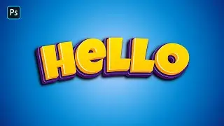 Hello 3D Text | 3D Text | 3D Typography Effect in Photoshop | Photoshop Tutorial