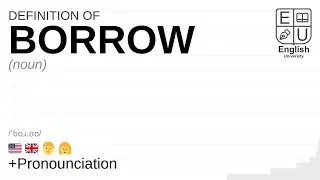 BORROW meaning, definition & pronunciation | What is BORROW? | How to say BORROW