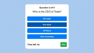 How to Create a Quiz App With Timer using HTML, CSS, and JavaScript | Coding With Nick