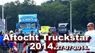 Aftocht Truckstarfestival Assen. 2014 ,27 07 2014