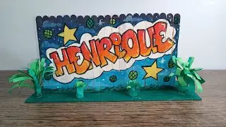 Atividade de arte urbana GRAFITE, com palitos de picolé e papelão
