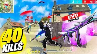 New Evo MP40 is Fire 🔥 EPIC Solo Vs Squad Gameplay 🤯 Free Fire Max