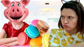 Настя папа и не полезные сладости и шоколад в кафе