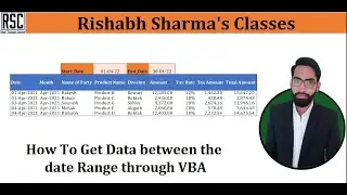 How to Get Data from One  date to Other Date with the Help of VBA/Advance Excel.