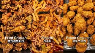 🥕ASMR MUKBANG🥕Crispy Fried Chicken, Croquette, Rabokki & Kimchi Korean Office Worker!Eating