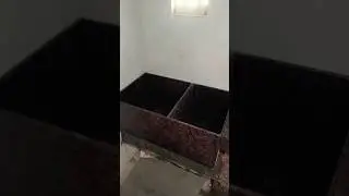 #kitchen top grinate laying work #double patty nosing work#construction #tile