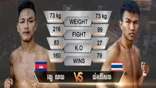 KHMER BOXING - វង្ស ណយ (កម្ពុជា) Vs យ៉តឌីសែល (ថៃ) - Kun Khmer