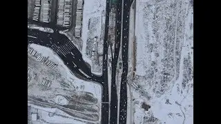 Строительство на 22 километре Калужского шоссе, Москва, 08.12.2018 [4k]