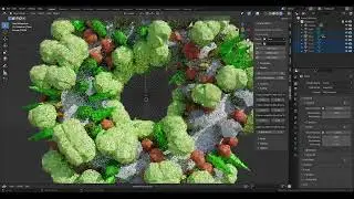 Incredible scattering  of objects on a Torus - Blender - Scatter PRO addon