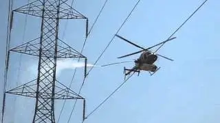Bell 407 Power Line Washing video 1