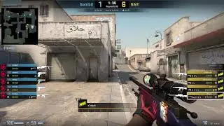 CS:GO POV Demo Na'Vi S1mple (28/15) vs Gambit (de_dust2)