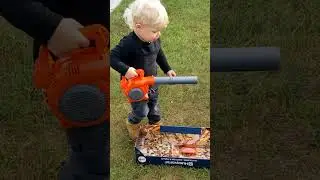 Husqvarna Toy Leaf Blower | Full video linked | Get the toy in description #shorts #husqvarna