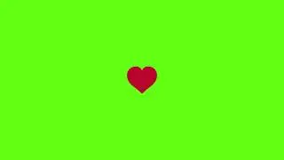 Heart icon UHD 60fps Green BG