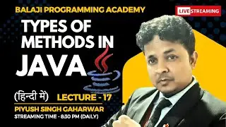 Types of methods in java || Guaranteed courses || Java Beginners || #live #liveclass