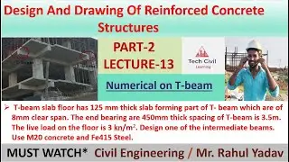 Design of T-Beam|Hand written note| competitive exam| lecture -13