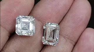 5ct diamond size compare between sq emerald & emerald