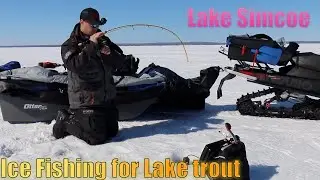 Ice Fishing Lake Trout - Lake Simcoe