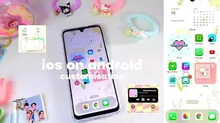 ios customisation on android ♡ cute aesthetic phone theme tutorial ♡ iPhone aesthetic tutorial