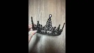 Black crown Корона черного цвета (корона кругла чорна) на випускний день народження на подарунок