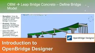 01 Introduction to  OpenBridge Designer and Modeling Multiple Span Prestressed Concrete Bridge using
